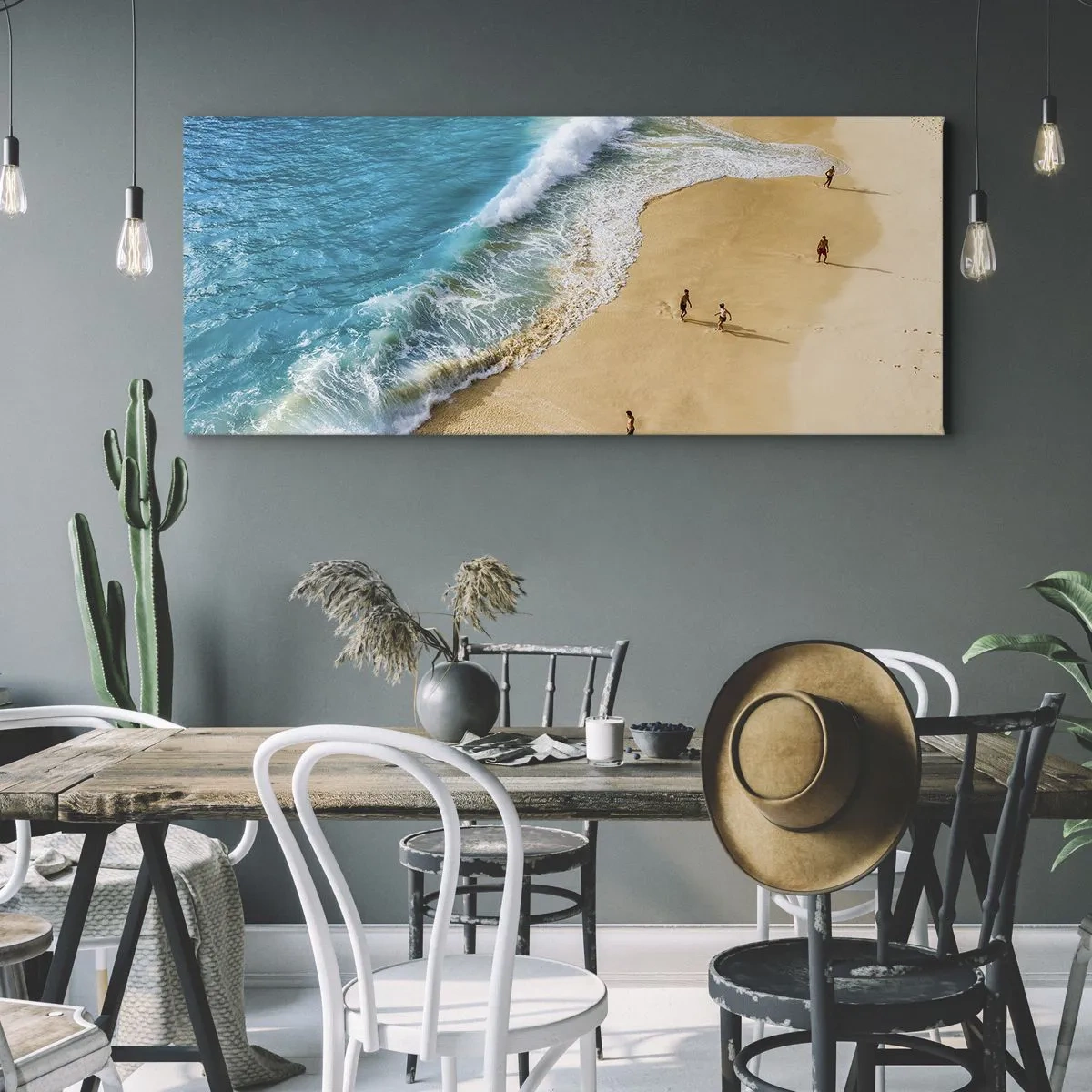 Quadro em tela - E depois o sol, a praia… - 100x40 cm