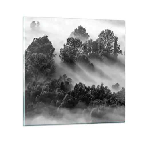 Quadro em vidro - Levantar-se do sono - 50x50 cm