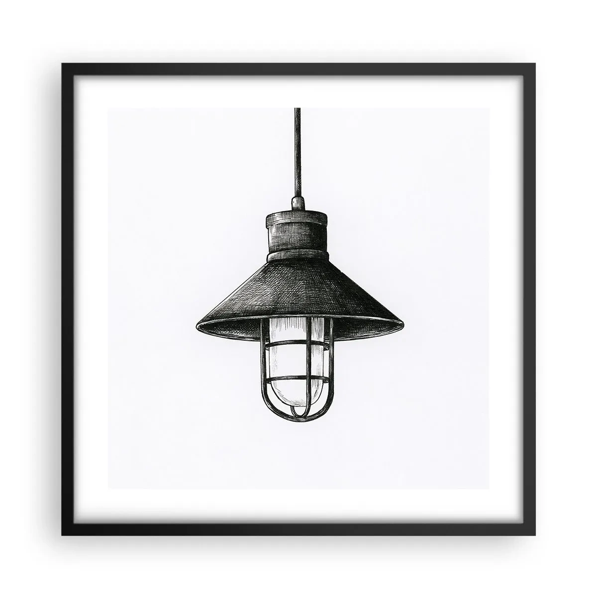 Pôster com moldura preta - Como antigamente… - 50x50 cm