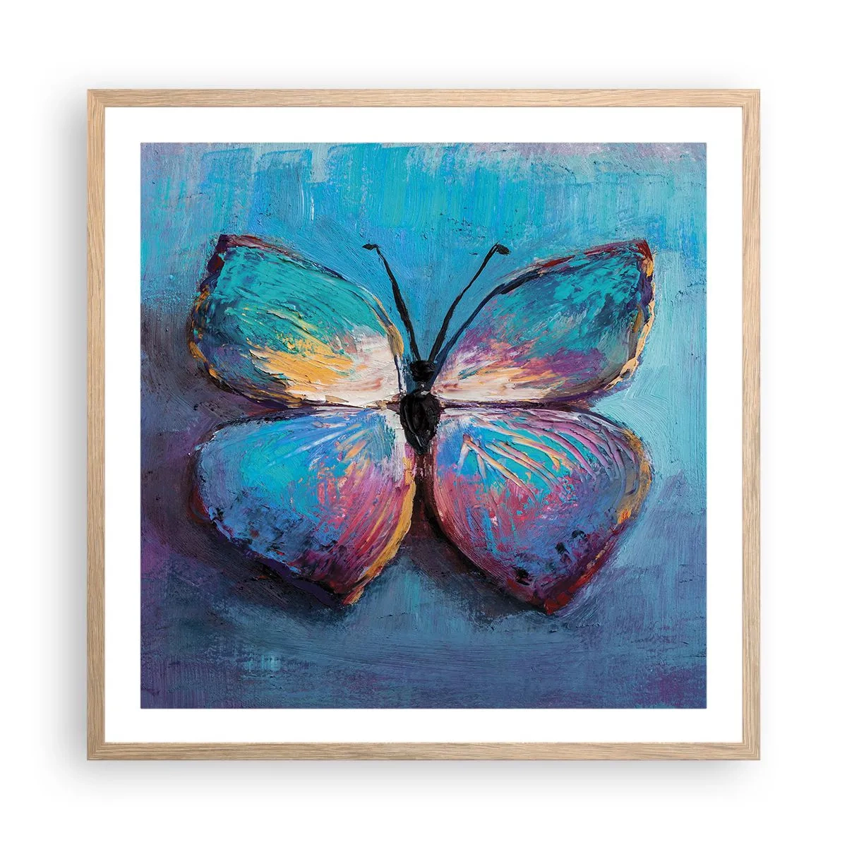 Pôster com moldura de carvalho claro - Em toda a sua glória - 60x60 cm