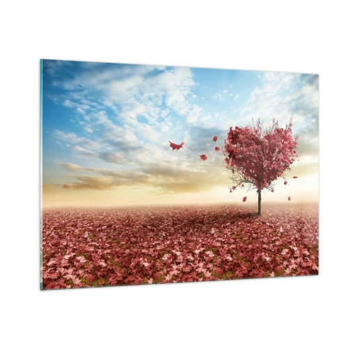 Quadro em vidro - Ame também o outono - 100x70 cm