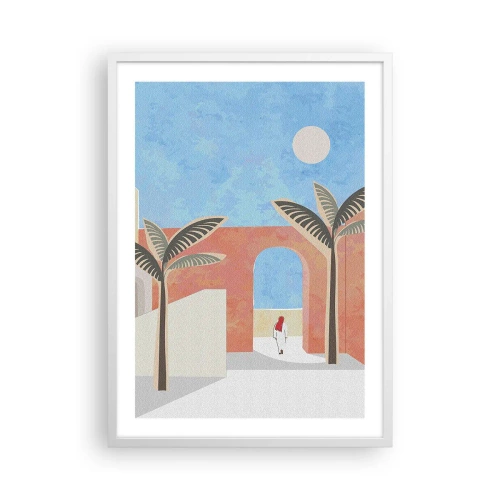 Pôster em moldura branca - Dia árabe - 50x70 cm