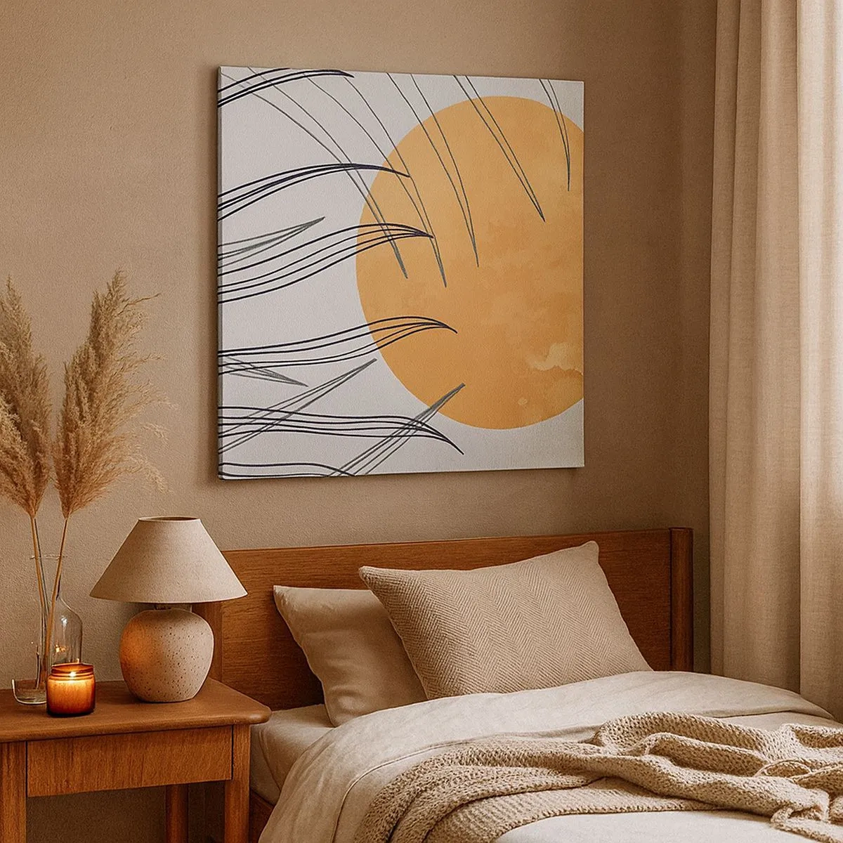 Quadro em tela - Sempre em direção ao sol - 30x30 cm