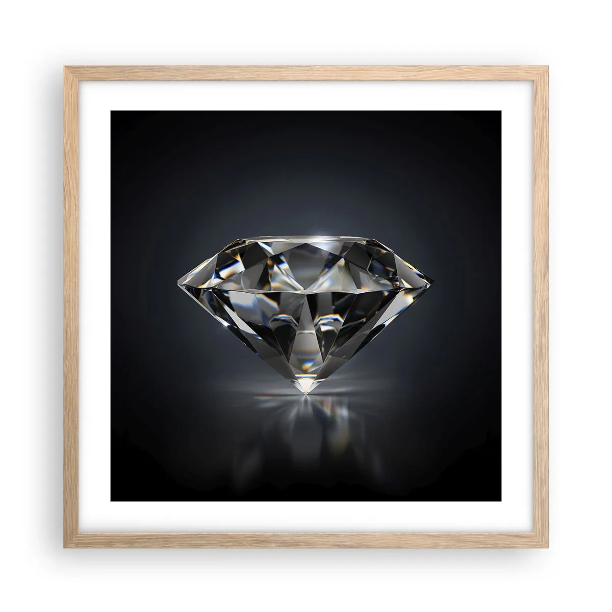 Pôster com moldura de carvalho claro - Best girls friend - 50x50 cm