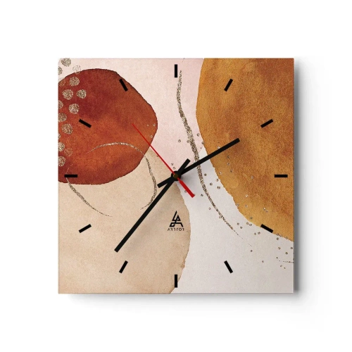 Relógio de parede - Relógio em vidro - Redondeza e movimento - 30x30 cm