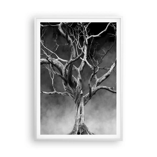 Pôster em moldura branca - Primitivo e sagrado - 70x100 cm