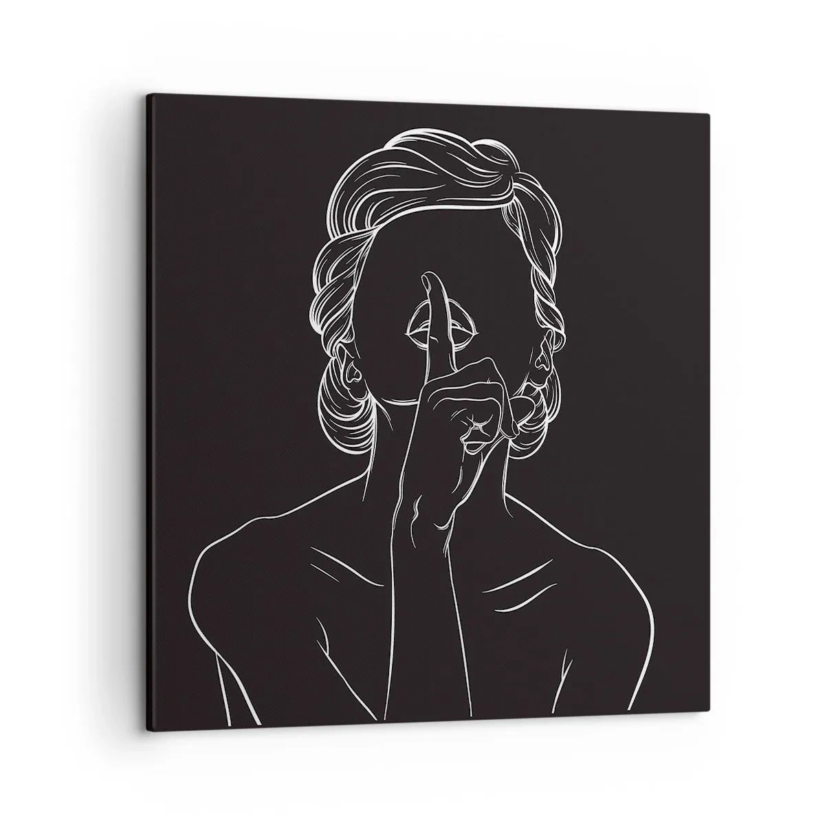 Quadro em tela - A beleza floresce em silêncio - 50x50 cm