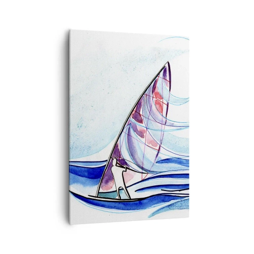 Quadro em tela - Com o vento no ritmo das ondas - 70x100 cm
