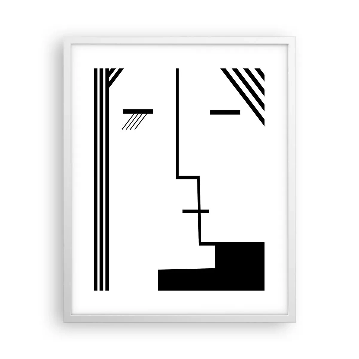 Pôster em moldura branca - Apenas um beijo - 40x50 cm