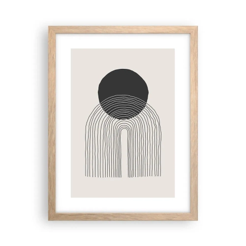 Pôster com moldura de carvalho claro - Tremores e confiança - 30x40 cm