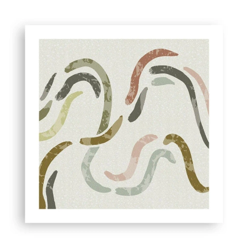 Pôster - Uma alegre dança de abstração - 50x50 cm