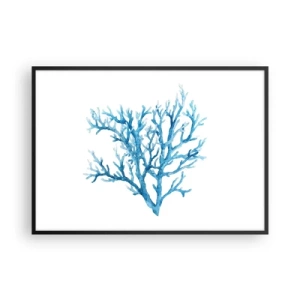 Pôster com moldura preta - Filigrana náutica - 100x70 cm