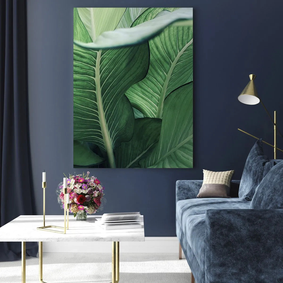 Quadro em vidro - Vida intensamente verde - 70x100 cm