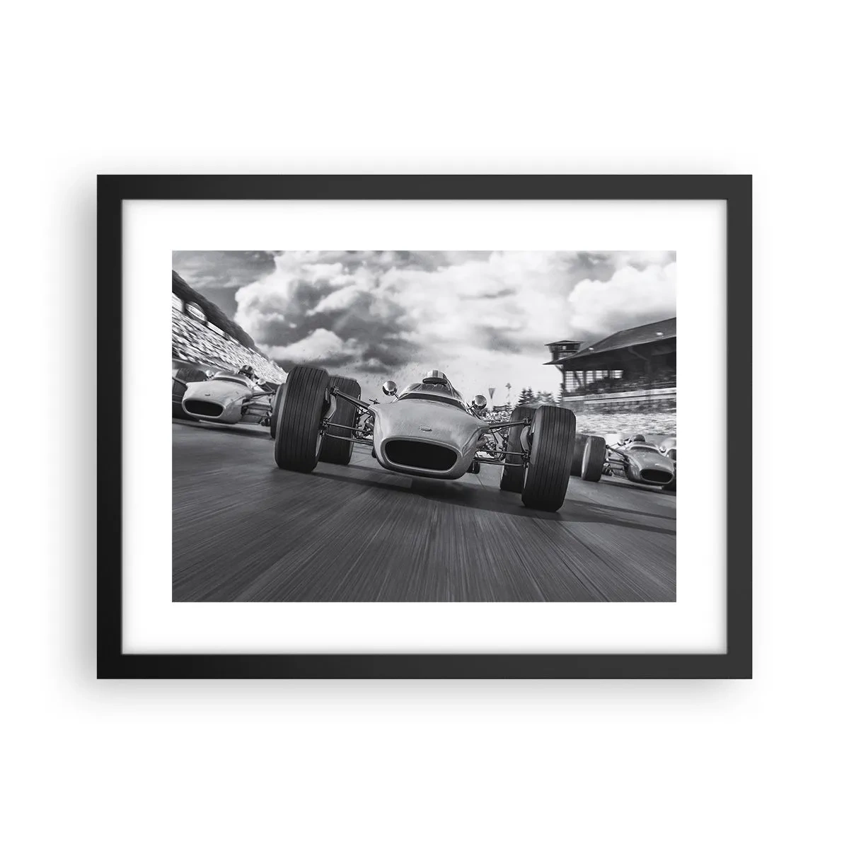 Pôster com moldura preta - O ronco do motor - 40x30 cm