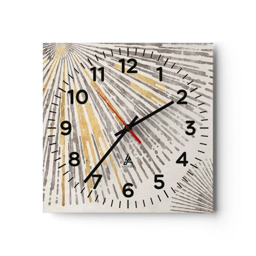 Relógio de parede - Relógio em vidro - A beleza do raio - 30x30 cm