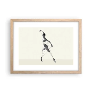 Pôster com moldura de carvalho claro - No teatro do mundo - 40x30 cm