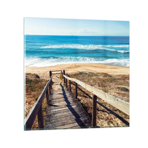 Quadro em vidro - Corra! - 30x30 cm