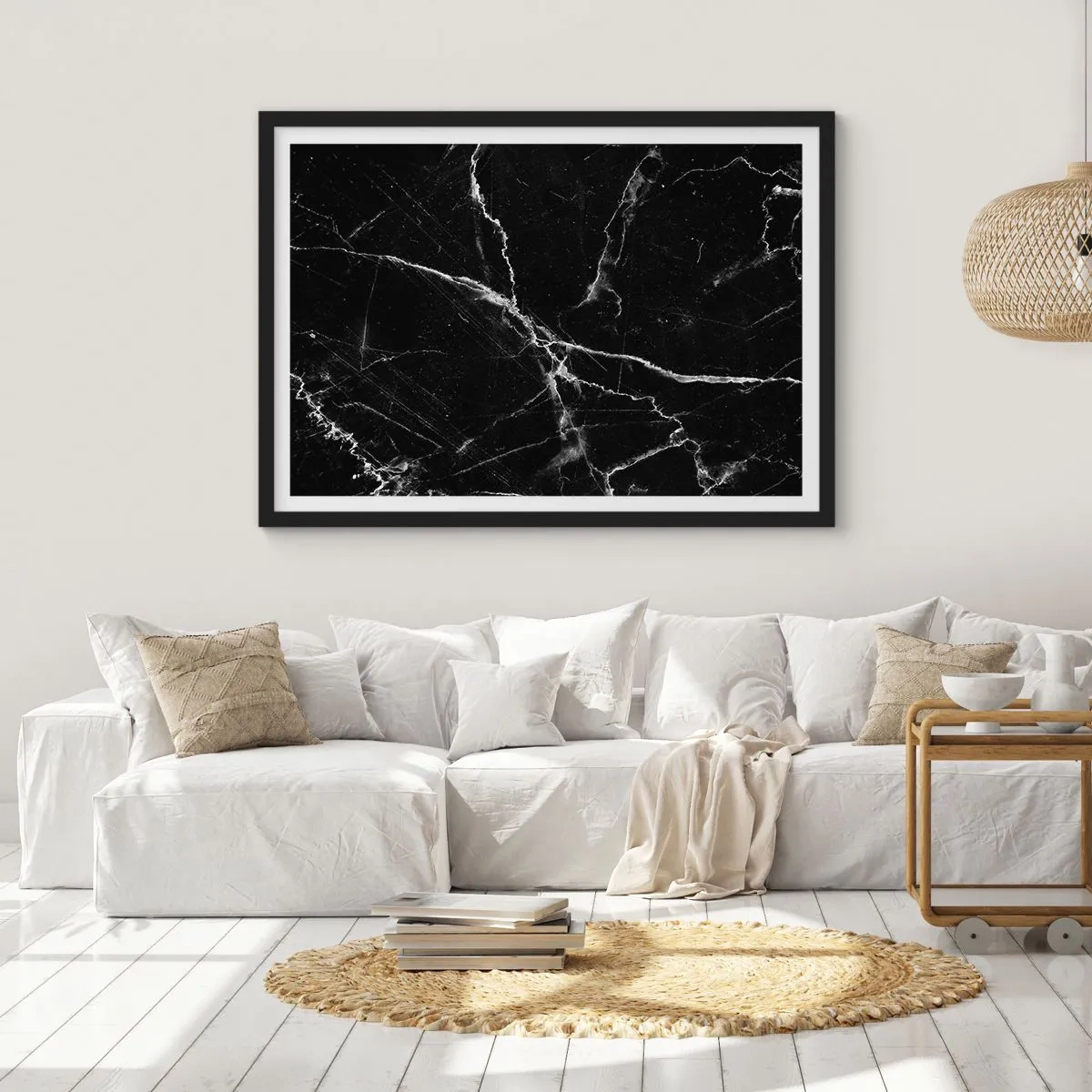 Pôster com moldura preta - A vida secreta da pedra - 70x50 cm