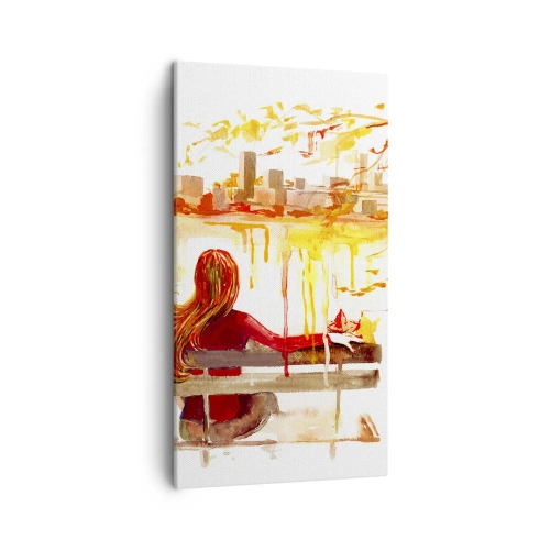 Quadro em tela - Um momento de reflexão - 45x80 cm