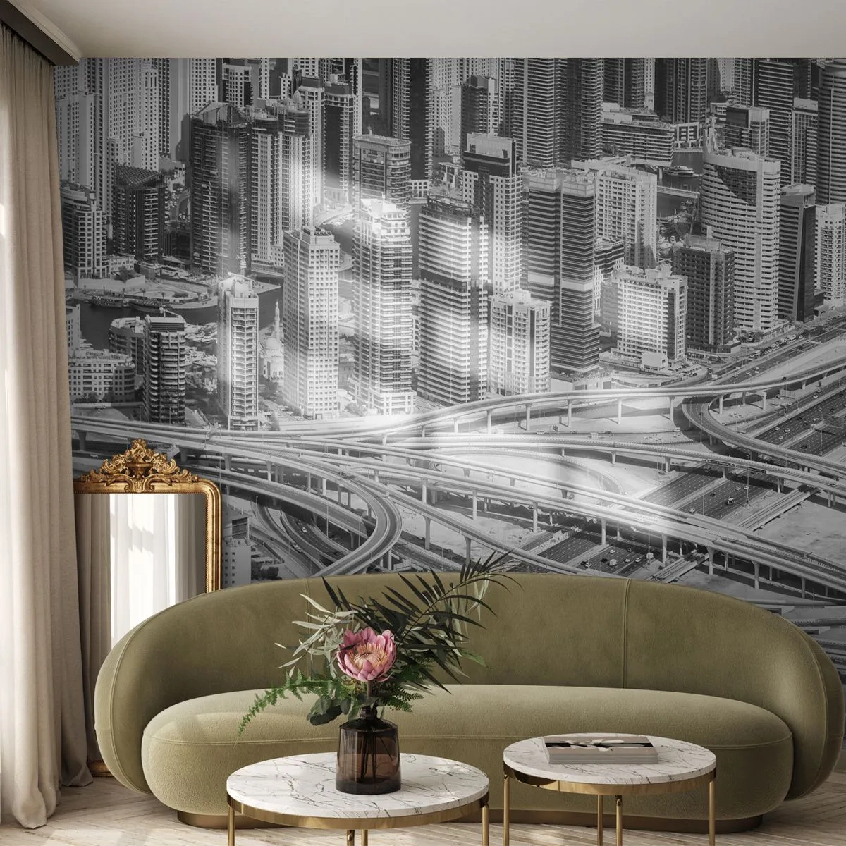 Papel de Parede Autocolante Deluxe Sticker - Dubai – uma cidade impossível - Cidade, Arquitetura, Metrópole - 100x70 cm