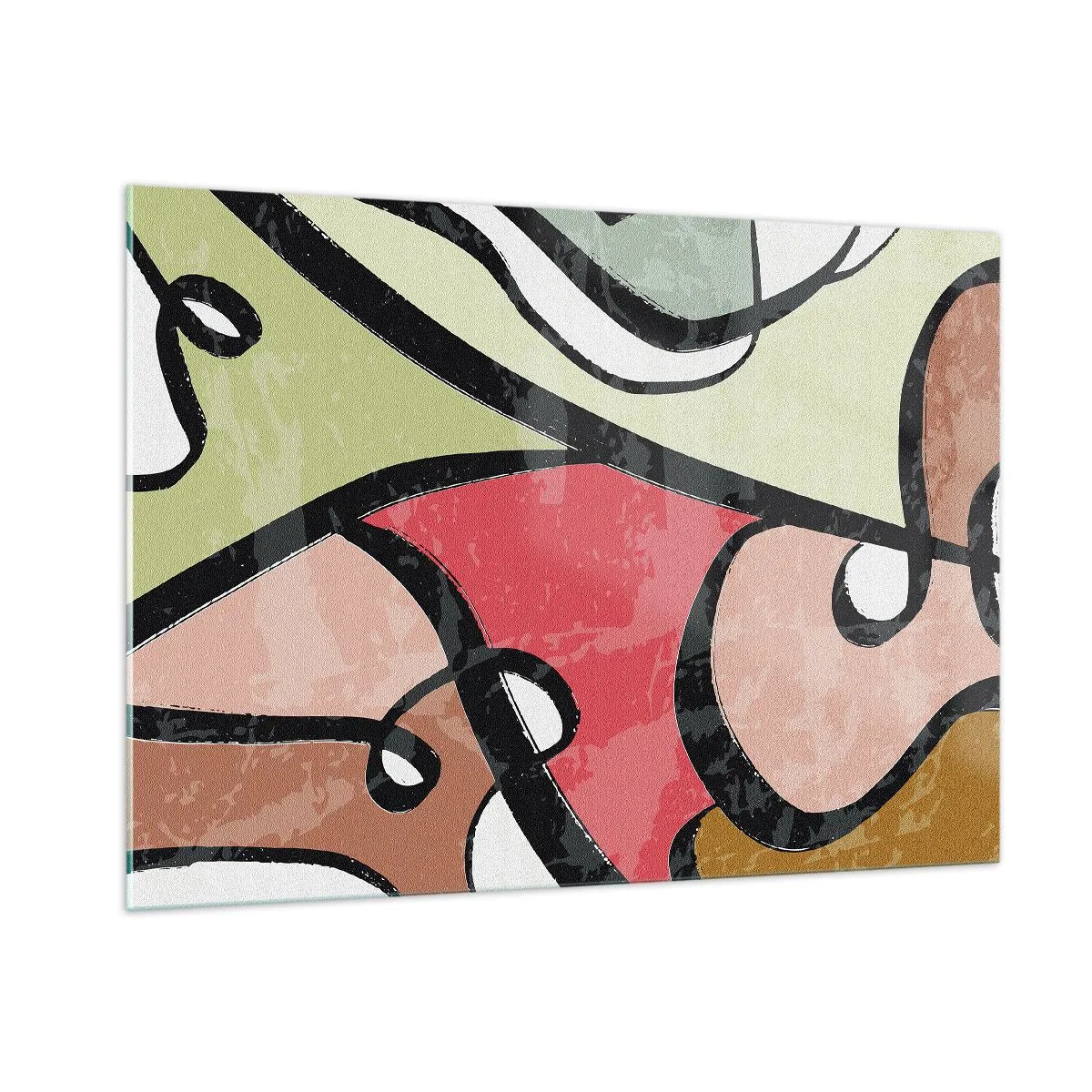 Quadro em vidro - Piruetas entre cores - 100x70 cm