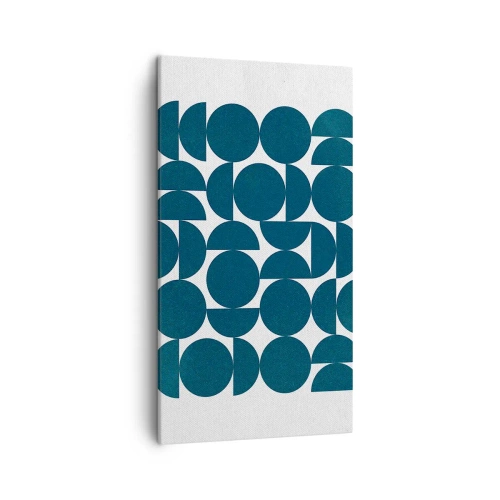Quadro em tela - Círculos e semicírculos - 45x80 cm