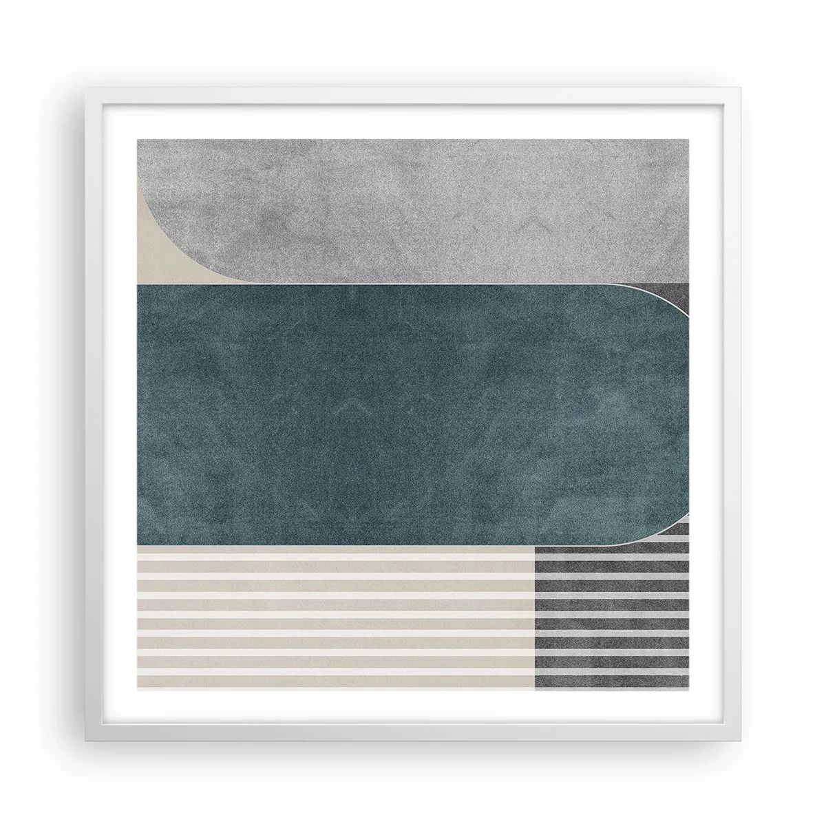 Pôster em moldura branca - Composição ao nível - 60x60 cm