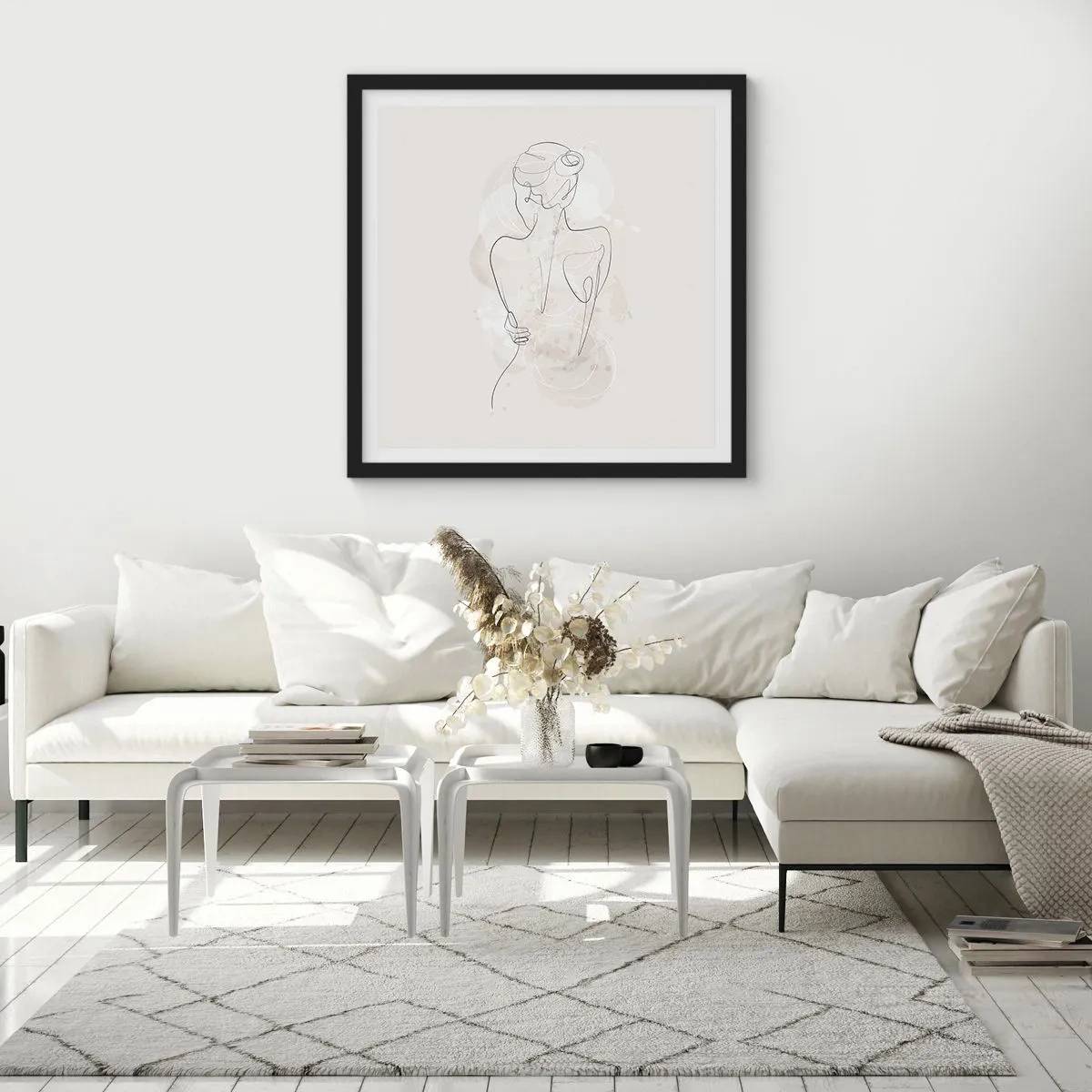 Pôster com moldura preta - Como um instrumento sensível - 60x60 cm