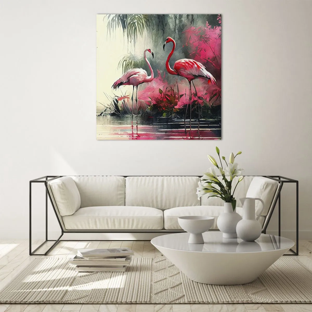 Quadro em vidro - Uma lição de graça natural - 60x60 cm