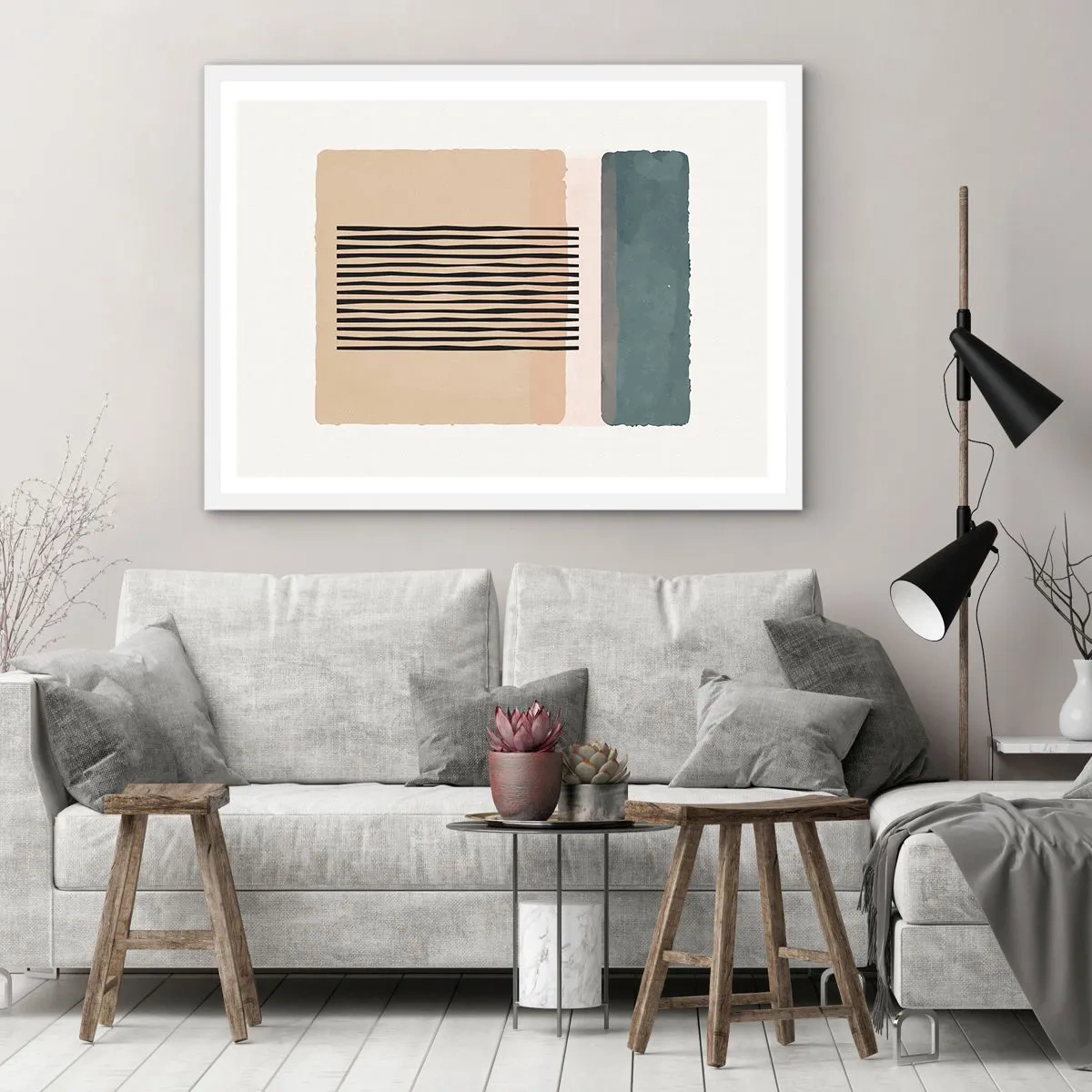 Pôster em moldura branca - Está tudo bem - 100x70 cm