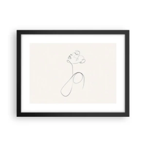 Pôster com moldura preta - Enrolada em sonhos - 40x30 cm