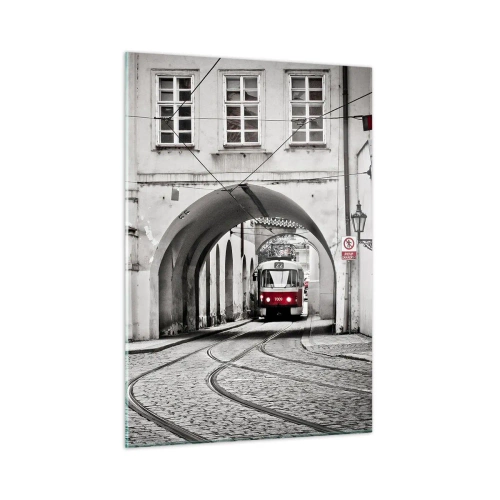 Quadro em vidro - Através do labirinto urbano - 50x70 cm