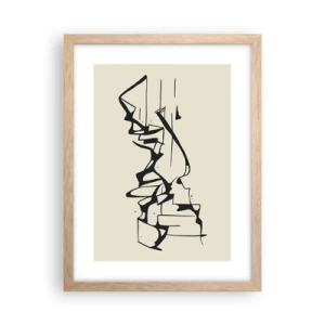 Pôster com moldura de carvalho claro - Talvez uma paisagem - 30x40 cm