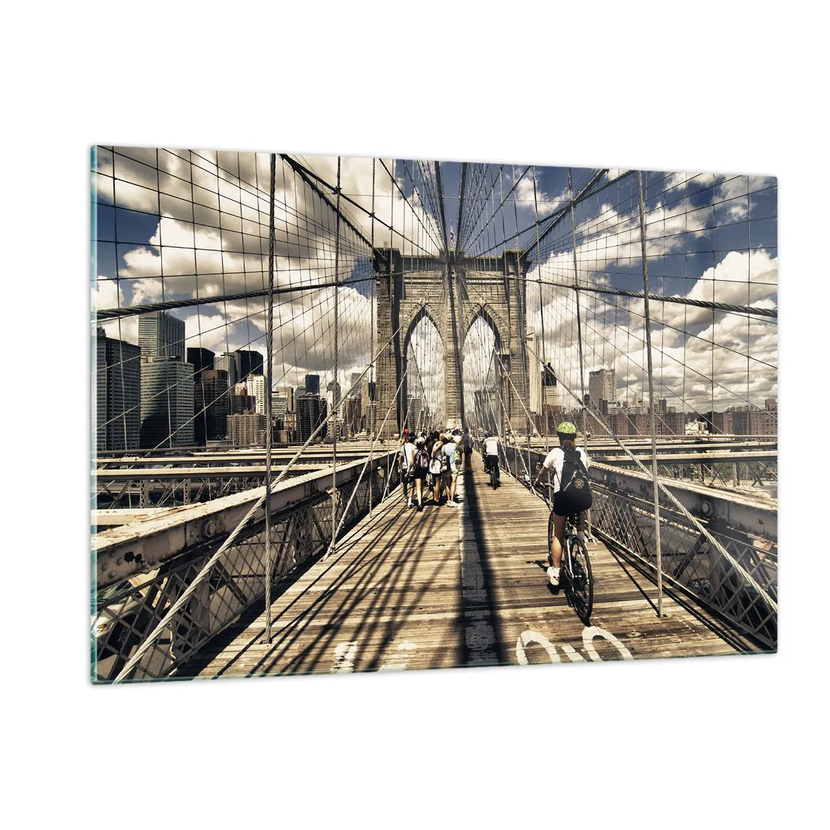 Quadro em vidro - Direto para o coração da cidade - 120x80 cm