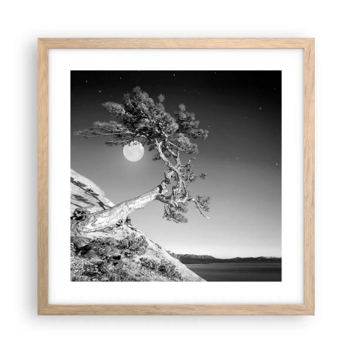 Pôster com moldura de carvalho claro - Guerreira vitoriosa - 40x40 cm