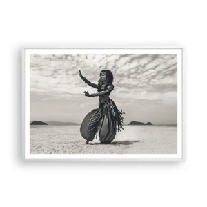 Pôster em moldura branca - Dança das Ilhas do Sul - 100x70 cm