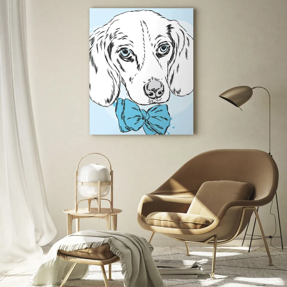 Quadro em vidro - Elegância canina - 50x70 cm