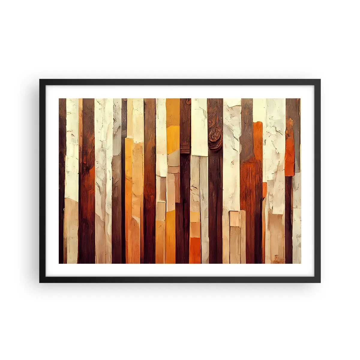 Pôster com moldura preta - Hino das árvores da floresta - 70x50 cm