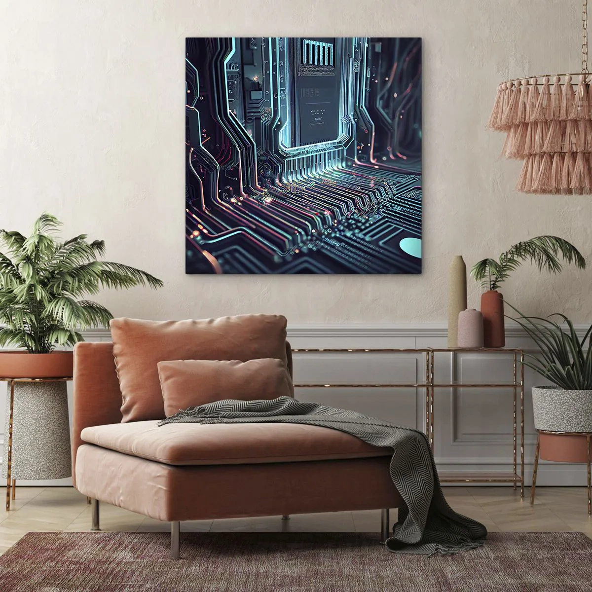 Quadro em tela - Só estou a pensar... - 70x70 cm