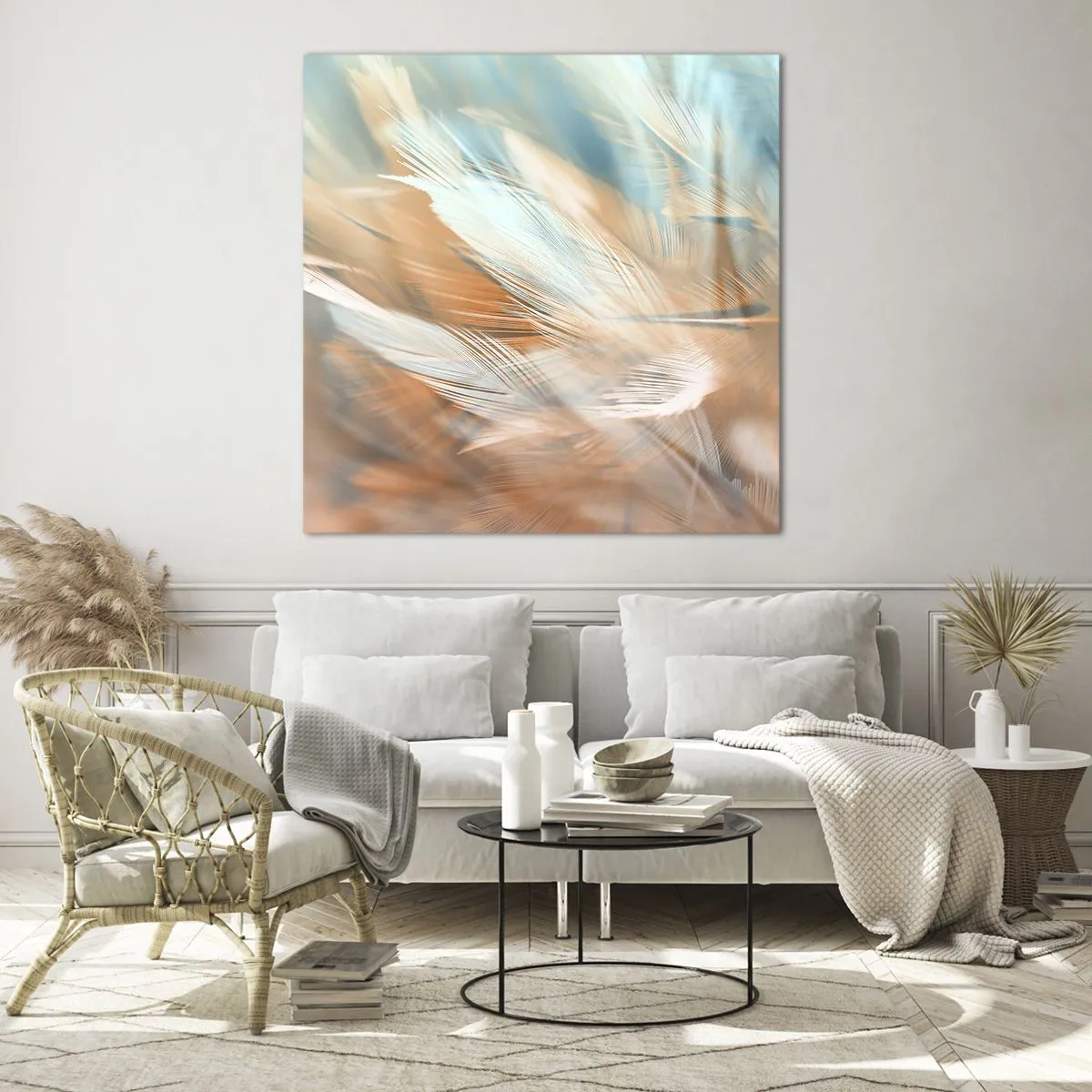 Quadro em vidro - Na terra da gentileza - 70x70 cm