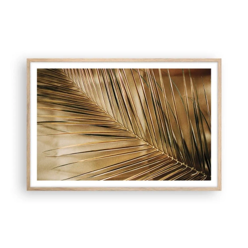 Pôster com moldura de carvalho claro - Colunata natural - 91x61 cm