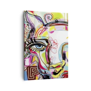 Quadro em tela - A riqueza da natureza do gato - 50x70 cm