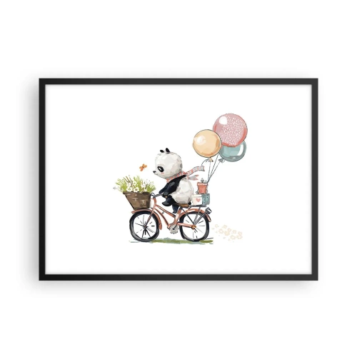 Pôster com moldura preta - Dia feliz - 70x50 cm