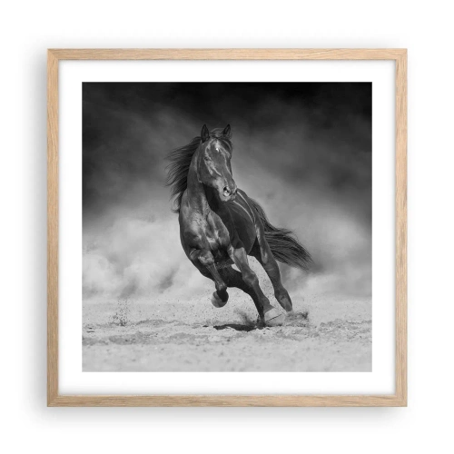 Pôster com moldura de carvalho claro - Digno do próprio emir - 50x50 cm