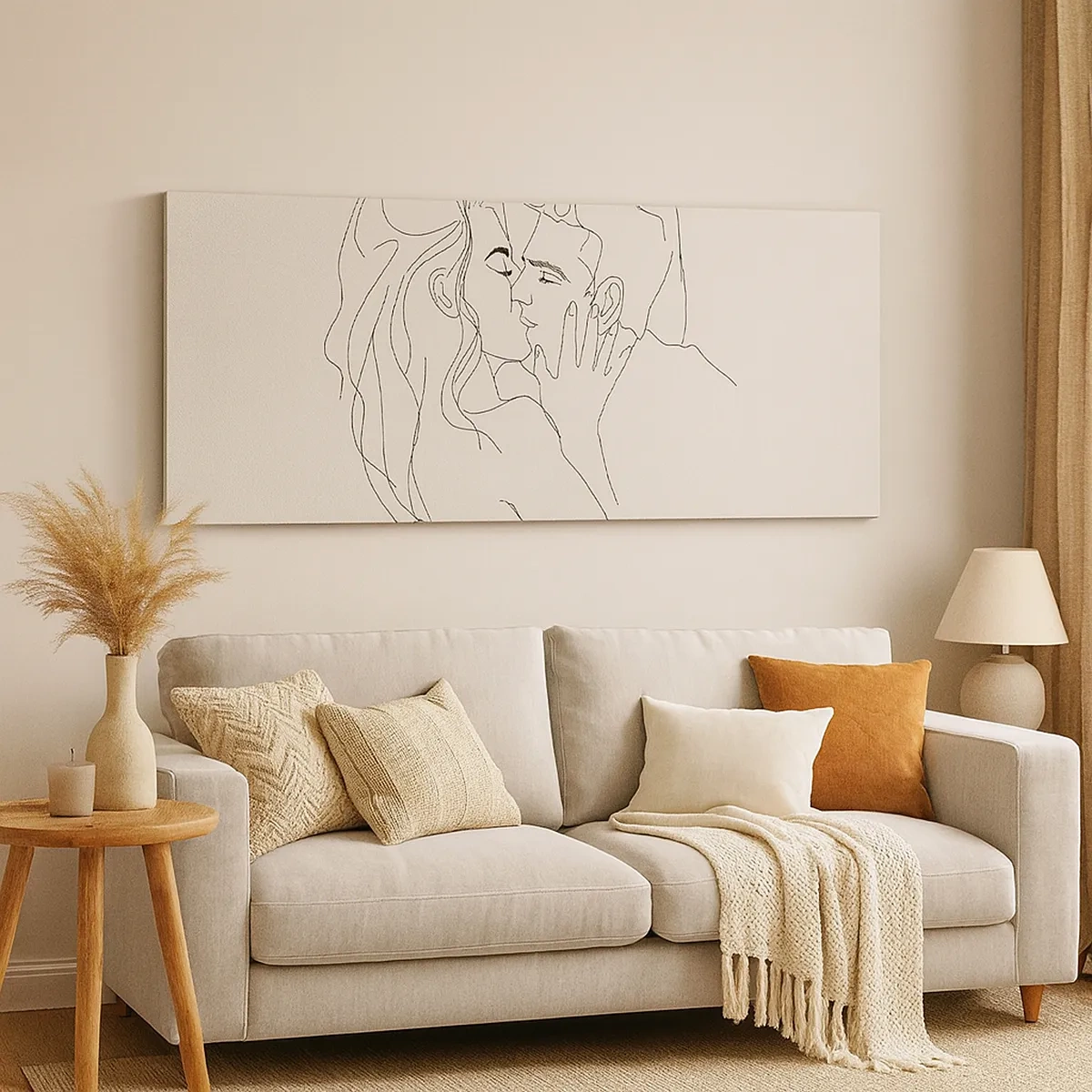 Quadro em tela - Emaranhados pelo sentimento - 30x30 cm