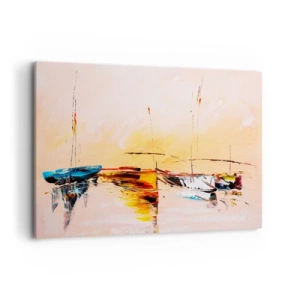 Quadro em tela - Noite na marina - 120x80 cm