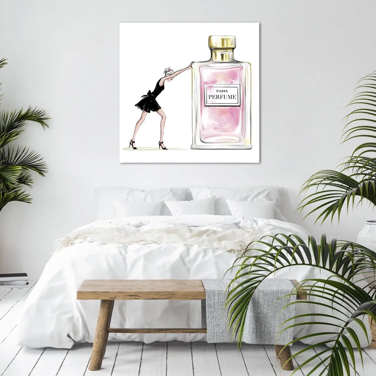 Quadro em tela - A essência da feminilidade - 70x70 cm