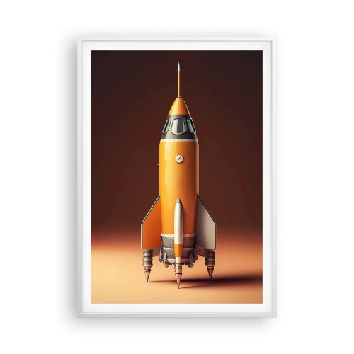 Pôster em moldura branca - Tudo começa com um sonho - 70x100 cm