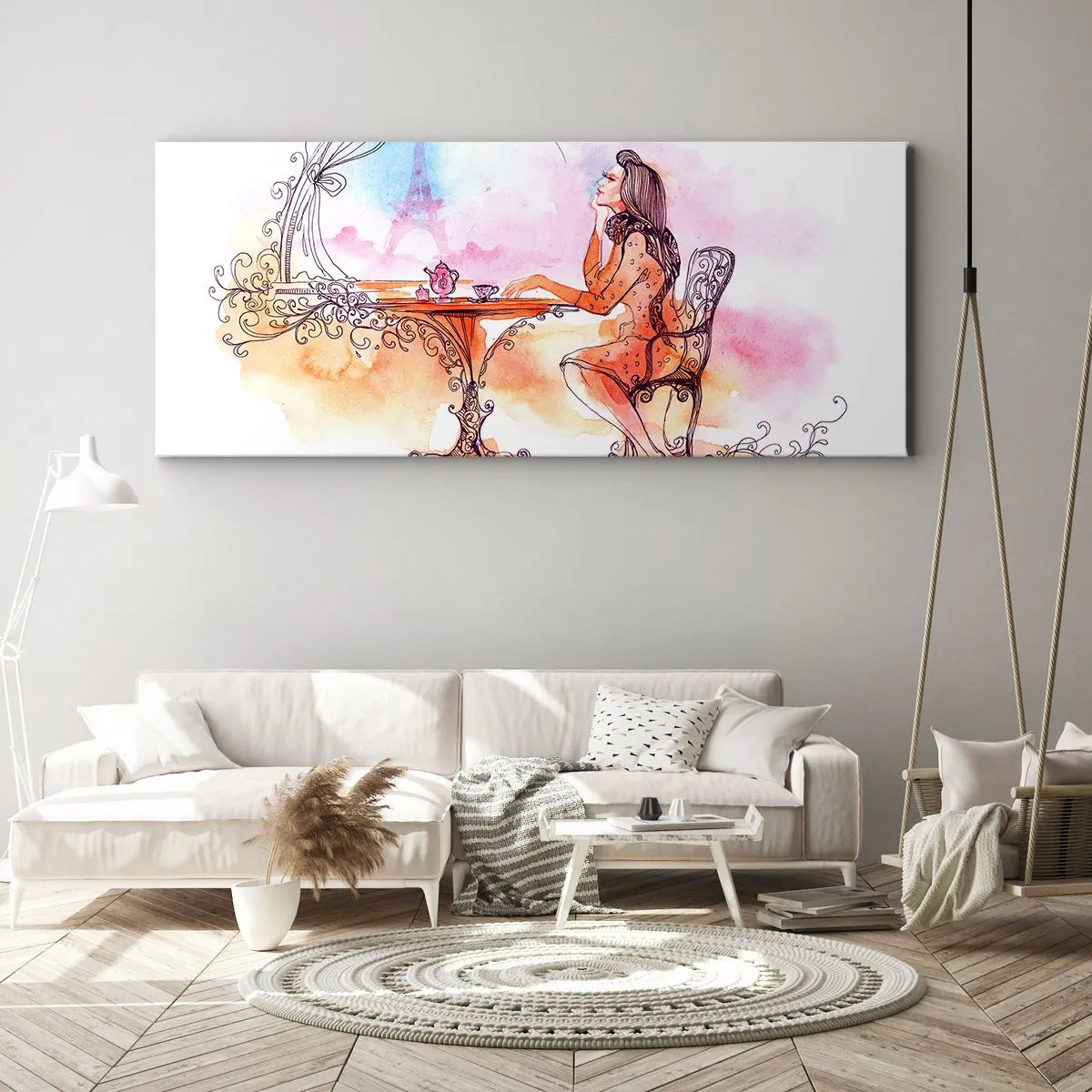 Quadro em tela - Elegância parisiense - 90x30 cm