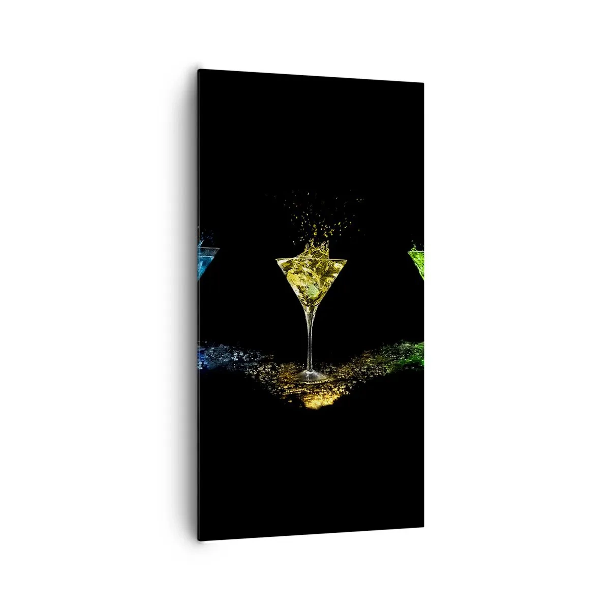 Quadro em tela - Cores da alegria no vidro de cristal - 65x120 cm